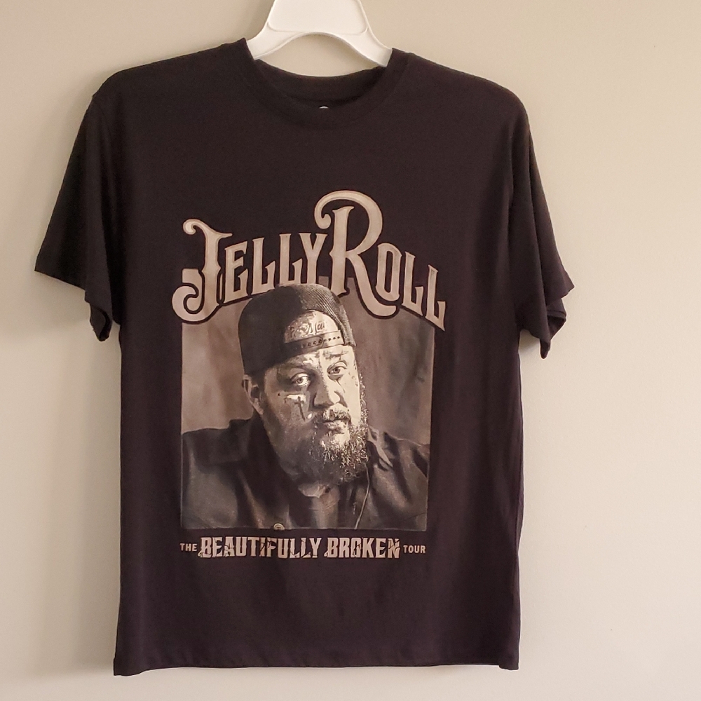 Jelly Roll Beautifully Broken Tour Graphic Music Festival Tee T-shirt Sz M